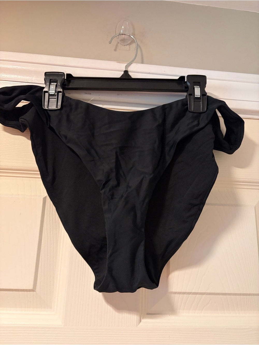 aerie High Cut Dipped Bikini Bottom in Black XL